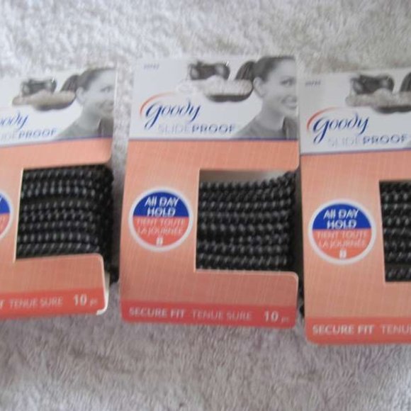 10 Goody Stay Put Slide Proof Hold Fit Hair Bands - Picture 7 of 7